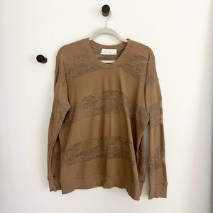 IRO Tan Crew Neck Burnout Sweater